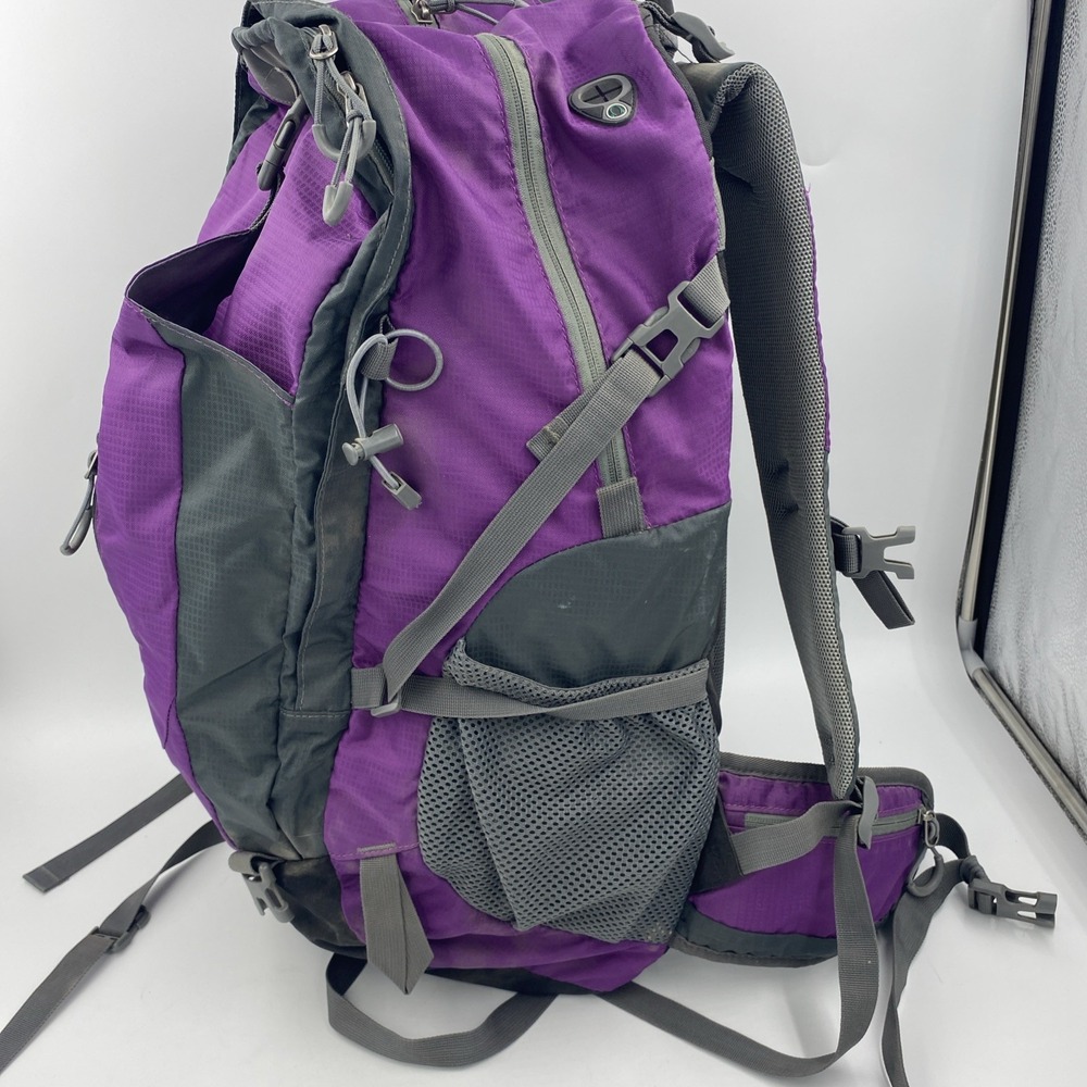 OutdoorMaster Hiking Backpacking 50L‎ Travel Carry-On Waterproof Cover Purple - Picture 3 of 16